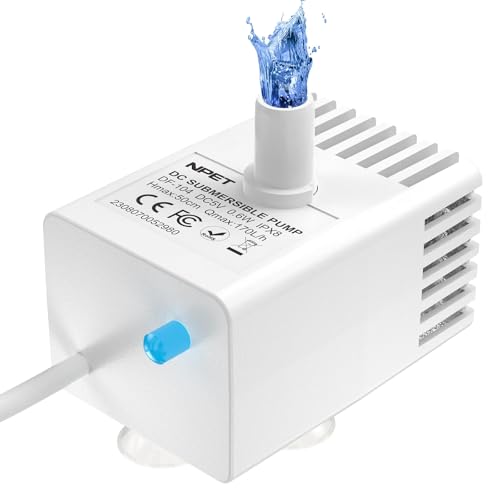 NPET Pet Water Fountain Water Pump with LED Light for WF020/WF050/WF210 Cat Fountain - Image 1