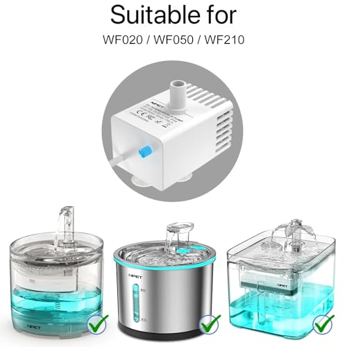 NPET Pet Water Fountain Water Pump with LED Light for WF020/WF050/WF210 Cat Fountain - Image 2