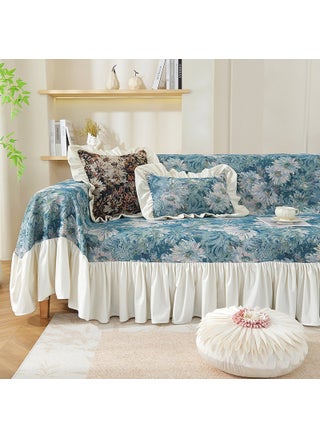 American Jacquard Sofa Cover Pastoral Non-slip Cushion ink flowers - pzsku/Z40CEB828C53B78667440Z/45/1750435076/a0a283bc-cce0-4d3d-b027-0968eb74fb8f