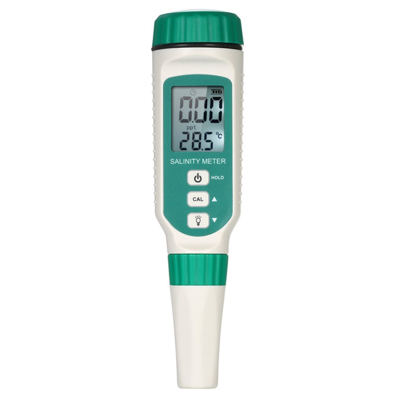 SMART SENSOR Portable Salinity Meter Handheld ATC Salinometer Halometer Salt Gauge Salty Brine Meter Seawater Salinity Refractometer Food Salinity Tester Meter with 0.00ppt-9.99ppt 10.0ppt-50ppt Measuring Range for Salt Water Pool Food Salt Aquarium - Image 1