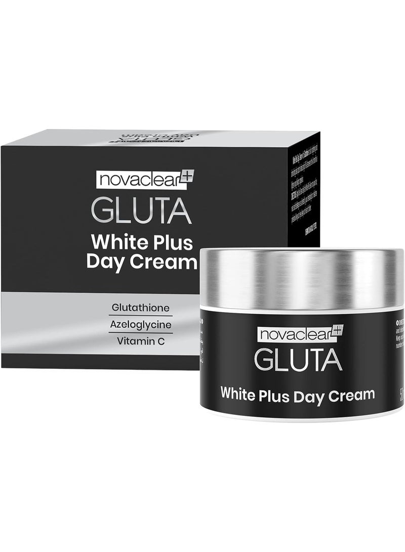 نوفاكلير جلوتا وايت بلس - كريم النهار مع الجلوتاثيون والأزيلوغليسين وفيتامين سي - مرطب للوجه لبشرة مشرقة وموحدة اللون، يساعد على تقليل البقع الداكنة من أصول مختلفة - 50 مل - Image 1