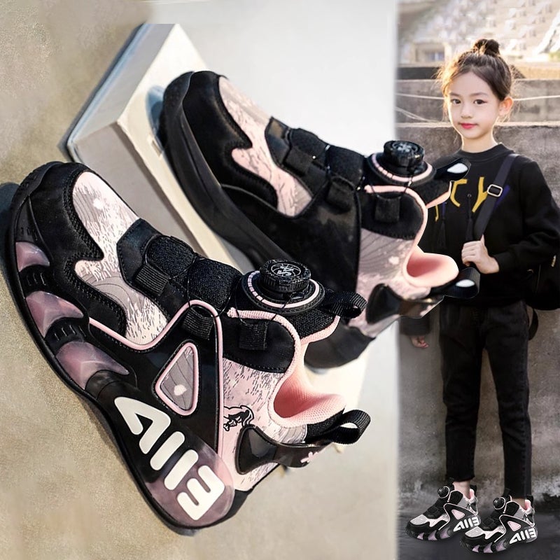 Domestic Co-Branded Girls' Shoes Spring Girls' Big Children'S Basketball Shoes Running Sneakers - Image 2