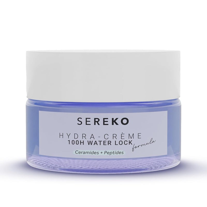 SEREKO Hydra Creme Ceramide Moisturizer Skin Barrier Repair Cream Long Lasting Hydration Up To 100 Hours Locks Moisture With Peptide Lightweight Gel Formula All Skin Types For Men  Women 50ml - Image 1