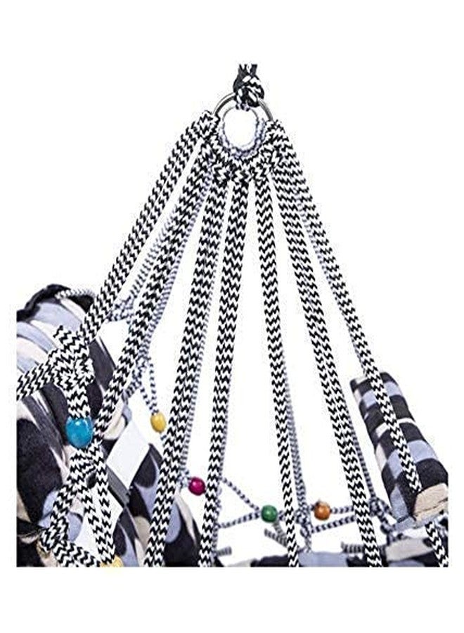 Mahi Enterprise? Cotton Swing for Kids Baby's Children Folding and Washable 1-3 Years with Safety Belt Home Garden Jhula for Babies for Indoor Outdoor(Multicolor) - Image 5