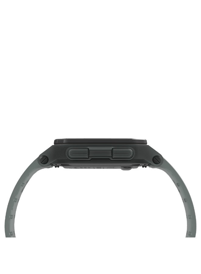 تيميكس ساعة TIMEX الرقمية ذات الأمر الحضري TW2U56400  رمادي سيليكون للرجال، متينة وأنيقة - Image 2