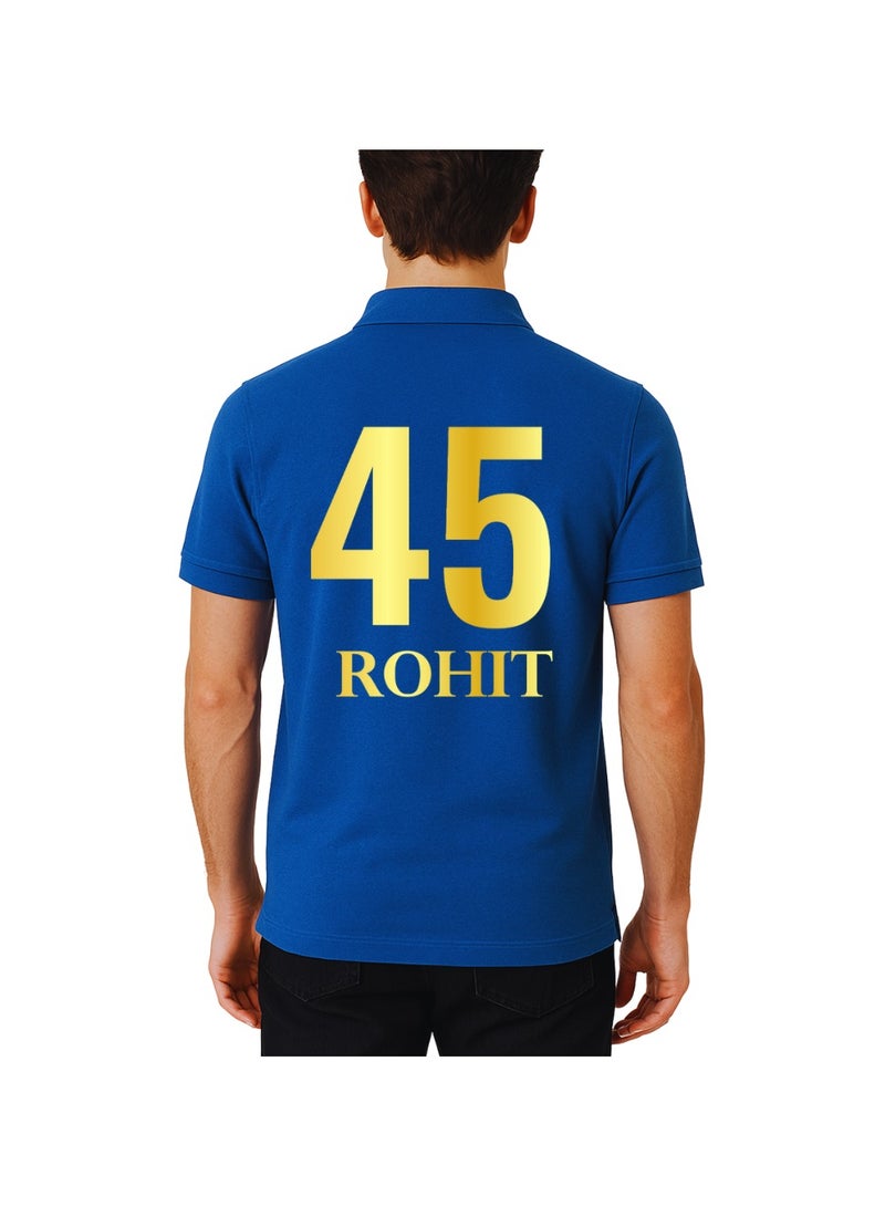 PRINTSHOP4ME Mumbai Indians Cricket Men's Dry-Fit Polo Neck T-Shirt|Tshirt With Cap|Soft&Breathable Sportswear For Cricket Lovers|Wear It For Games - Image 3