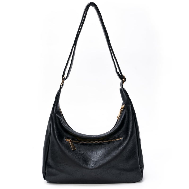 YDF Purses for Women Slouchy Shoulder Bag Hobo Bag Soft Vegan Leather Adjustable Wide Strap Crossbody Tote Multi Pocket Handbags - Image 1