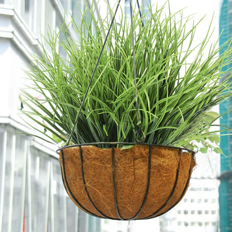 DVGUN 8 Bundles Artificial Grass Plants Fake Bushes Artificial Shrubs Wheat Grass Greenery for House Plastic Outdoor UV Resistant Faux Grass (Pack of 8) - Image 4