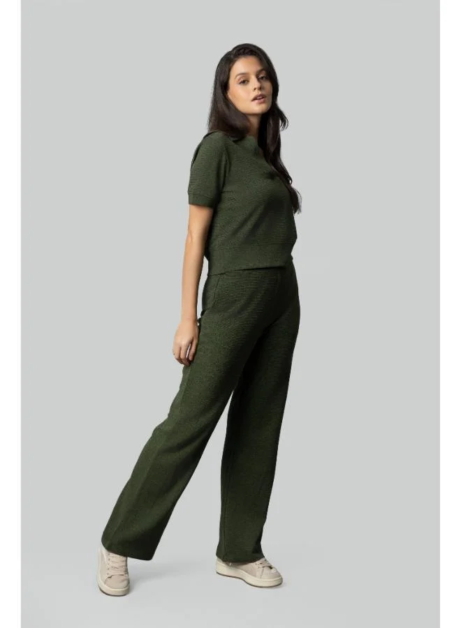 نسيسيرا Olive Ottoman Rib Polo Set