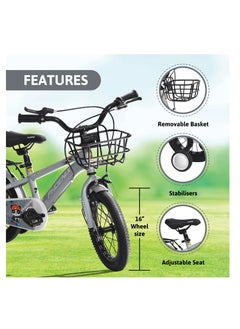 ENDLESS  Premium Quality Kid's Bike with Carbon Steel Frame With Basket|For Age 4 to 6 Years|16" Cycle with Aluminum Rim, Dual Brake, High Quality Training Wheels, Fender & 2.125" Wide Tyres  - Image 2