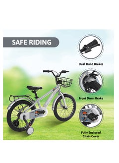 ENDLESS  Premium Quality Kid's Bike with Carbon Steel Frame With Basket|For Age 4 to 6 Years|16" Cycle with Aluminum Rim, Dual Brake, High Quality Training Wheels, Fender & 2.125" Wide Tyres  - Image 4