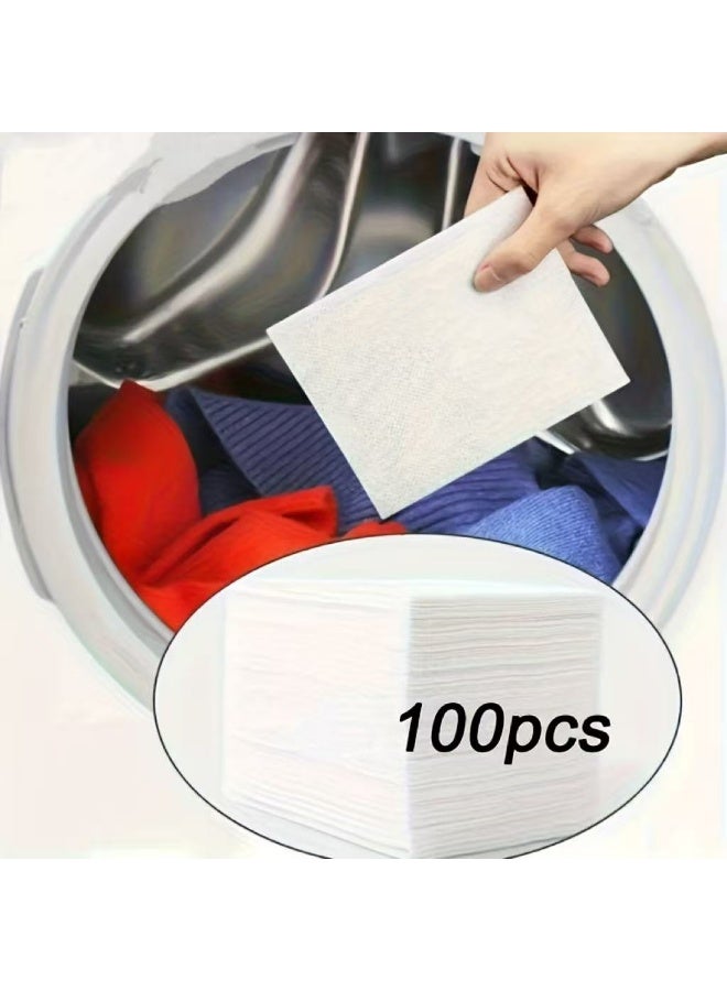 100pieces/2pack Clothing Dyeing Adsorption Sheet,Color Absorber Laundry Sheets,Color Catcher Sheets,Suitable for A Variety of Washing Machines,Prevent Color Mixing,Energy-saving, Time-saving And Convenient. - Image 1