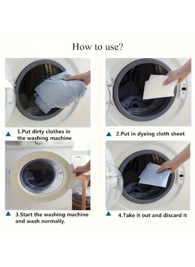 100pieces/2pack Clothing Dyeing Adsorption Sheet,Color Absorber Laundry Sheets,Color Catcher Sheets,Suitable for A Variety of Washing Machines,Prevent Color Mixing,Energy-saving, Time-saving And Convenient. - Image 4