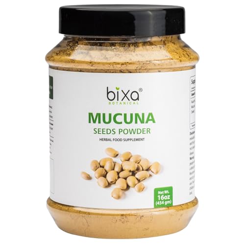 bixa BOTANICAL Mucuna Pruriens Powder | Velvet Bean Powder | Kapikacchu | Kaunch Beej | Ayurvedic Herbal Supplement ǀ Energy Booster | 1 Pound / 16 OZ | Gluten Free, Non-GMO, Steam Treated, Vegan, - Image 1