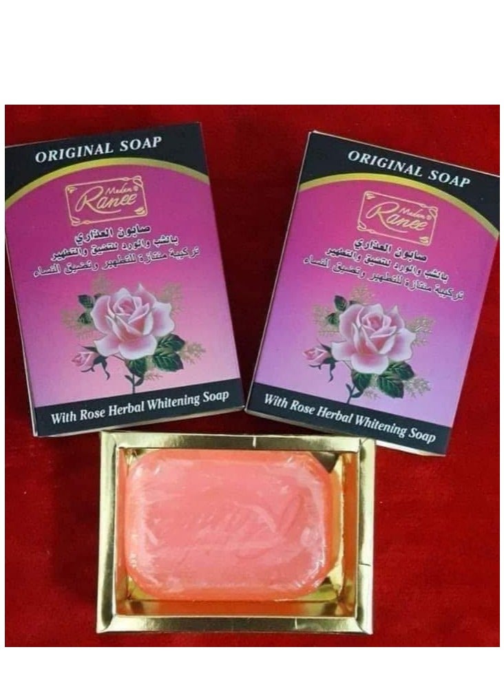 Moroccan Virgin Soap Bar with Alum & Rose – Natural Skin Tightening & Purifying Cleanser for Women – Traditional Hammam Soap for Soft, Glowing Skin 2 packs  - Image 2
