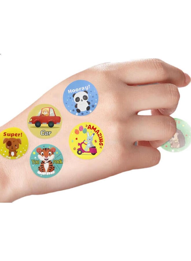 Befon Stickers For Kids, Reward Stickers For Elementary School Students And Kindergarteners, Cartoon Stickers For Toddlers, Baby Praise Stickers, Round Car Design Stickers, 3 Rolls, 1500 Stickers, Mod - Image 3