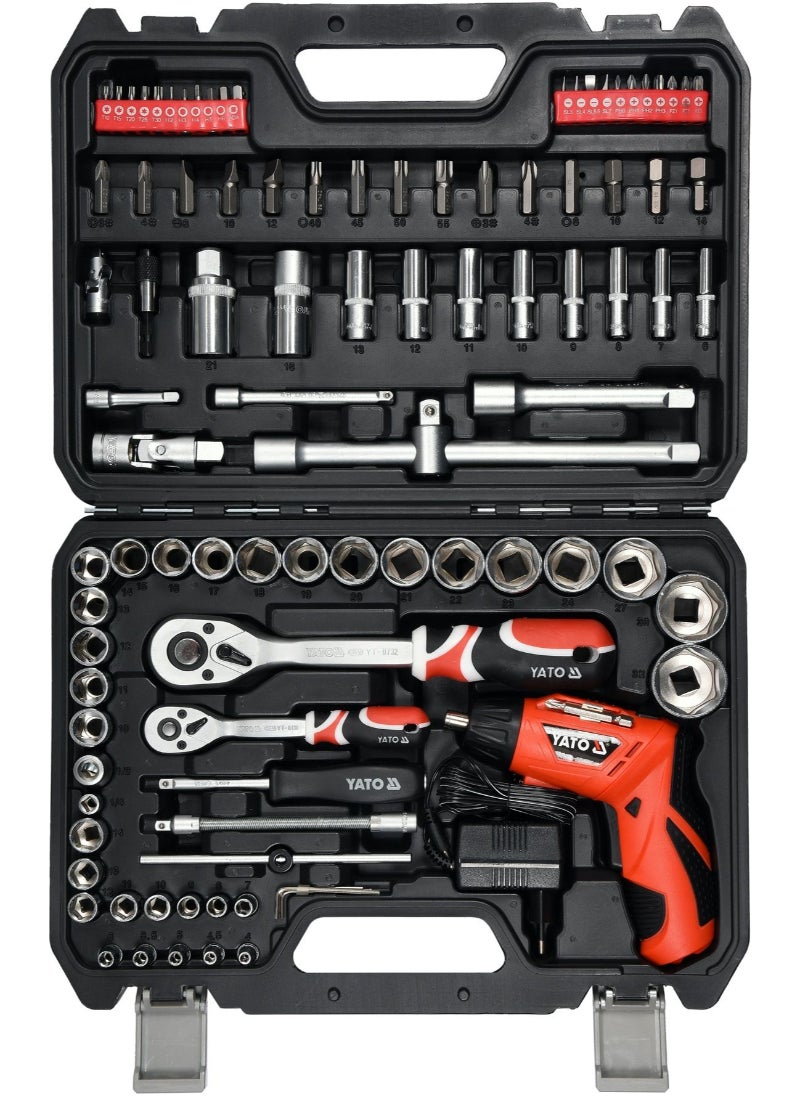 Yato YATO Tool Set w/Cordless Screwdriver 100pcs YT-12685 