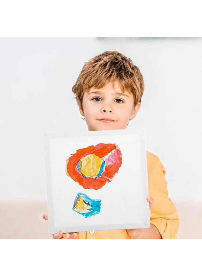 12 قطعة من قماش فني صغير بأحجام متنوعة مشدودة للرسم والرسم الحرفي (10*10/ 15*15 / 20*20 / 25*25) 3 قطع من كل مقاس - Image 3