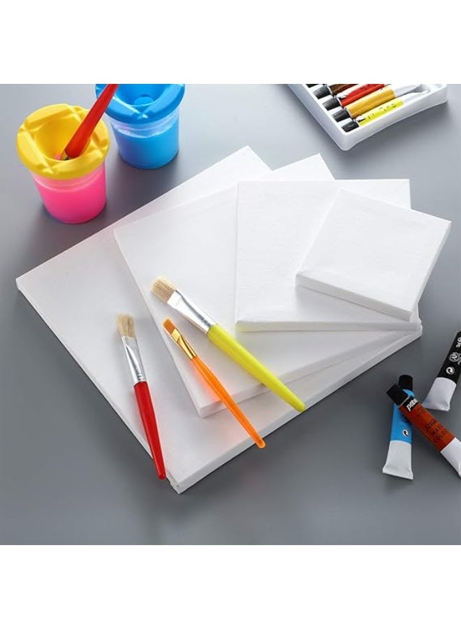 12 قطعة من قماش فني صغير بأحجام متنوعة مشدودة للرسم والرسم الحرفي (10*10/ 15*15 / 20*20 / 25*25) 3 قطع من كل مقاس - Image 4