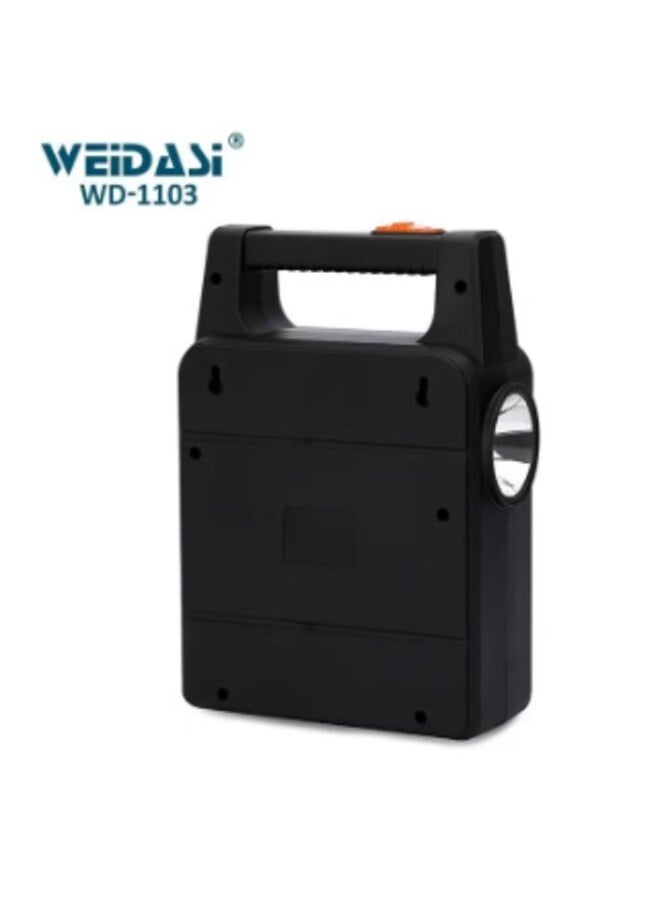 WEIDASI - Multifunctional Outdoor Rechargeable Lighting System With Solar Emergency Kit With 3 Bulbs - Image 1