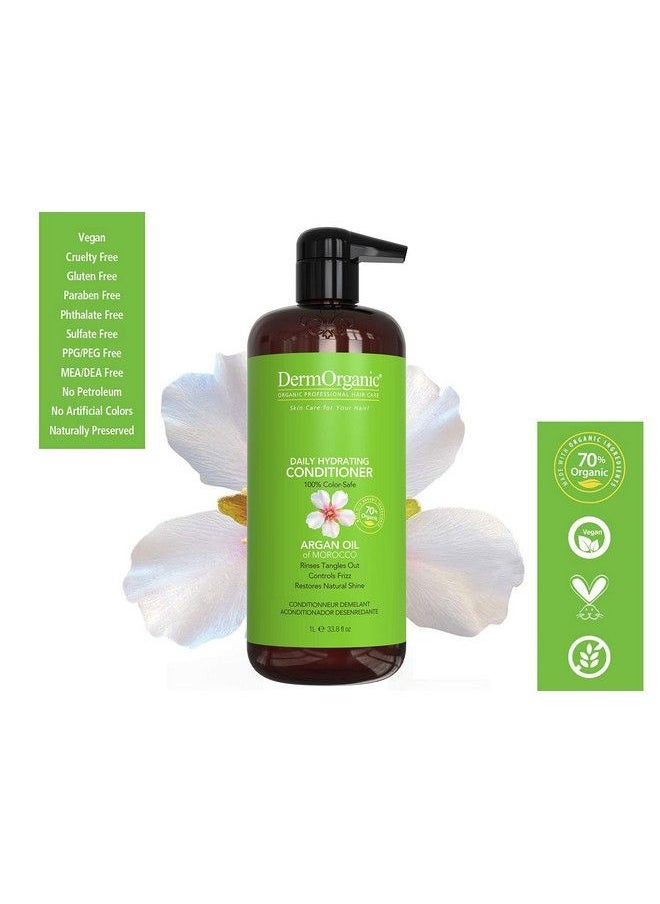 DermOrganic - Daily Hydrating Conditioner With Argan Oil 33.8 Fl.Oz. (Packaging May Vary) - Image 1