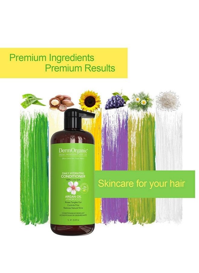 DermOrganic - Daily Hydrating Conditioner With Argan Oil 33.8 Fl.Oz. (Packaging May Vary) - Image 1