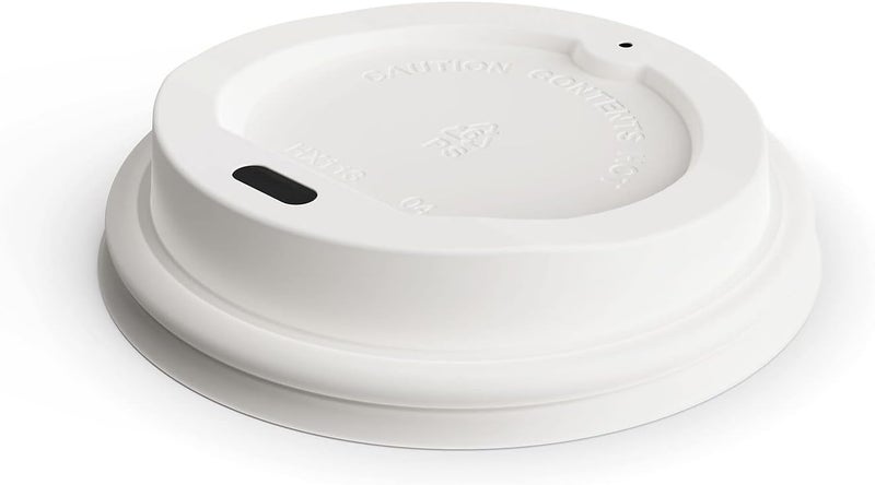 PERK Plastic Hot Cup Lid, 8 Oz., White - Image 3