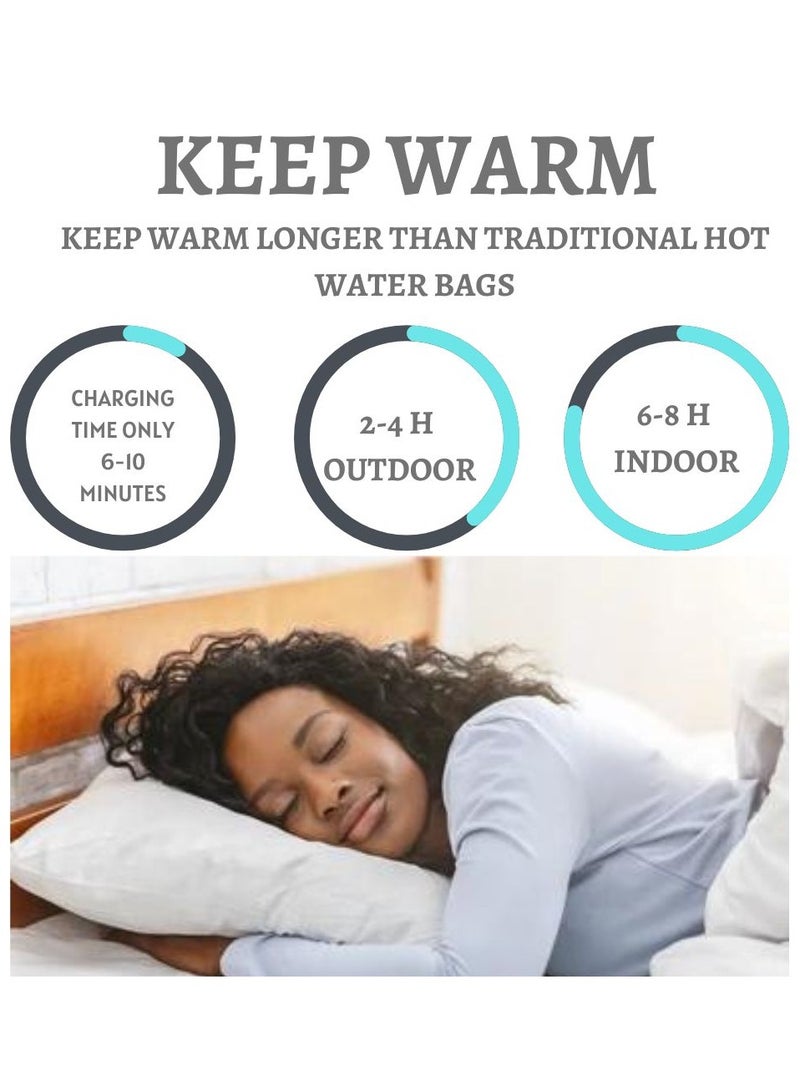 Prime by javaudan Electric Hot Water Bag Rechargeable Heating Bag with Fleece Cover for Cramps, Neck, Shoulders Pain Relief Bag for Hot Therapy Hand & Feet Warmer - Image 3