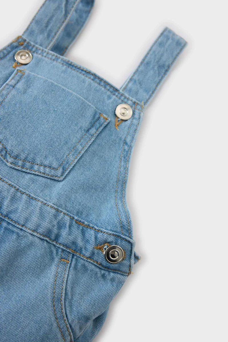 ديفاكتو Baby Boy Short Denim Jumpsuit