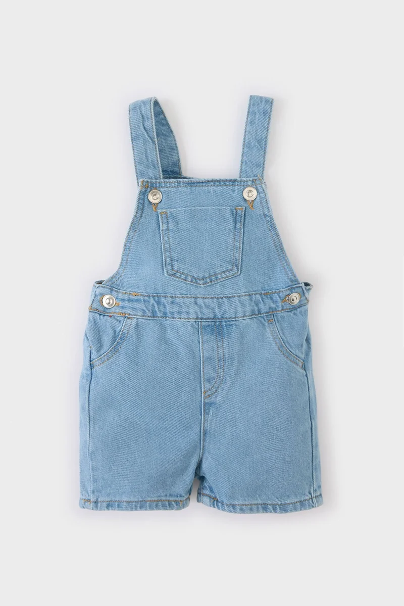 ديفاكتو Baby Boy Short Denim Jumpsuit