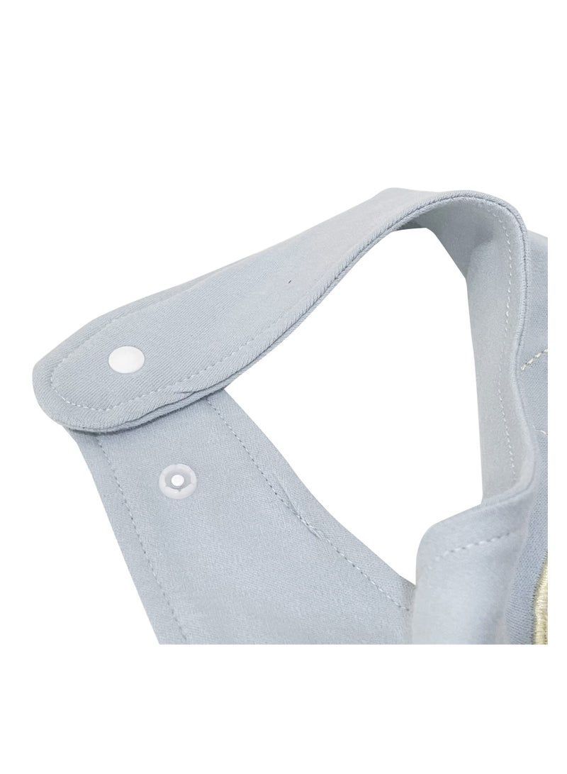 Zikra 5 Pack Baby Bandana Bibs Embroidery Animal Tails Cotton Drool Bibs for Baby Boys Girls Bandana Scarf Bib with Snaps - Image 5