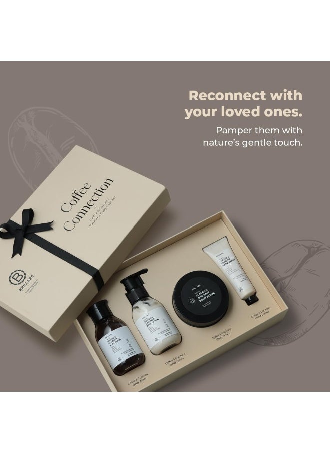 BRILLARE Coffee Connection Gift Box | Face Wash, Body Wash, Face Scrub, Body Scrub | Perfect Gift For Special Occasions (Pack of 4)  - Image 3