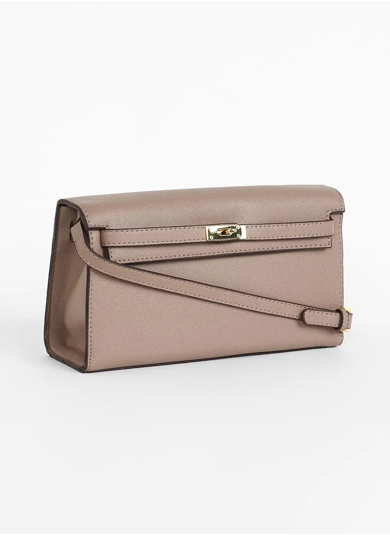 Haute Sauce The Overlap Sling Bag - Peanut Brown