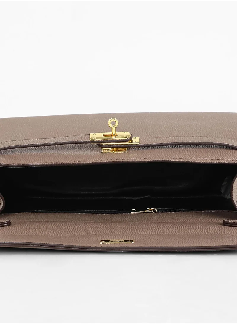 Haute Sauce The Overlap Sling Bag - Peanut Brown