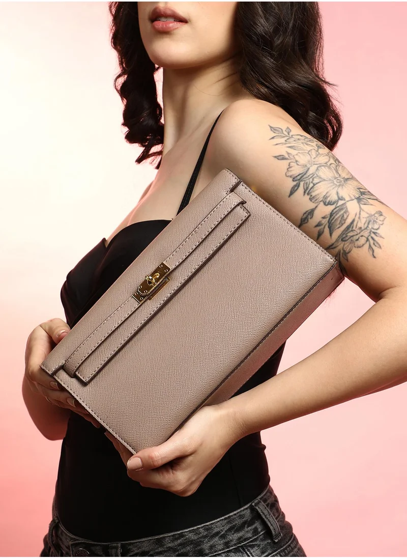 Haute Sauce The Overlap Sling Bag - Peanut Brown