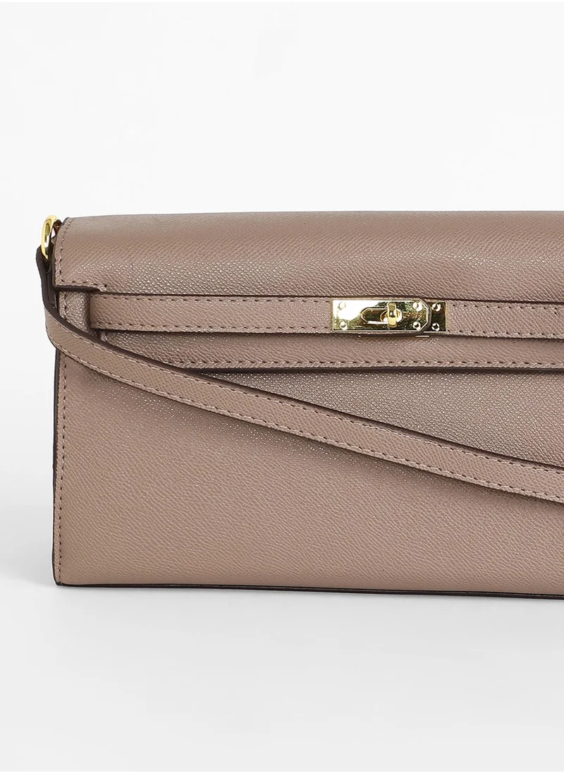 Haute Sauce The Overlap Sling Bag - Peanut Brown