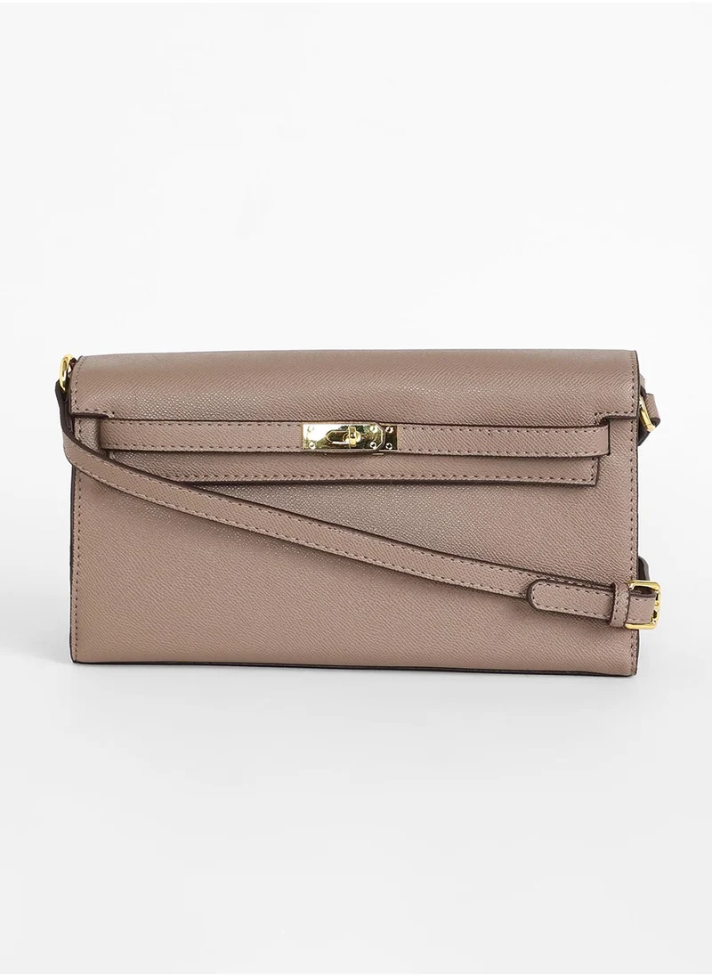 Haute Sauce The Overlap Sling Bag - Peanut Brown