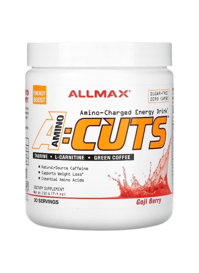 Allmax - ALLMAX, ACUTS™, Amino-Charged Energy Drink, Goji Berry, 7.4 oz (210 g) - Image 1