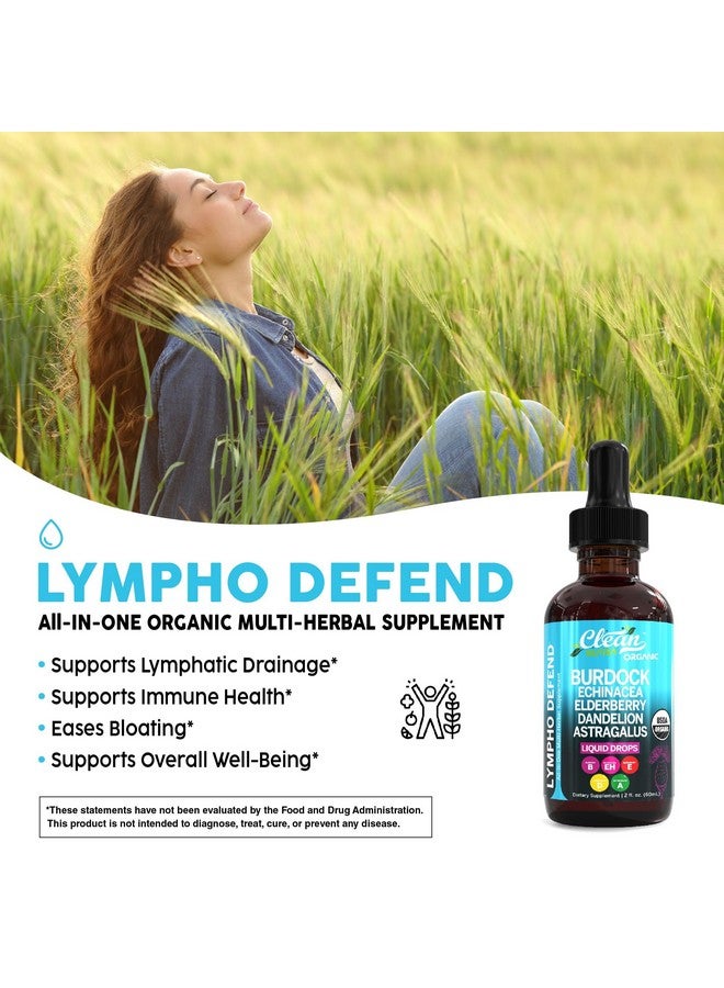 Clean Nutraceuticals Organic Lymphatic Drainage Supplement | Lymphatic Support Drops | Burdock Root Echinacea Elderberry Dandelion Astragalus Milk Thistle Sea Moss Red Clover Cleanse Marigold Drop by Clean Nutra - Image 3