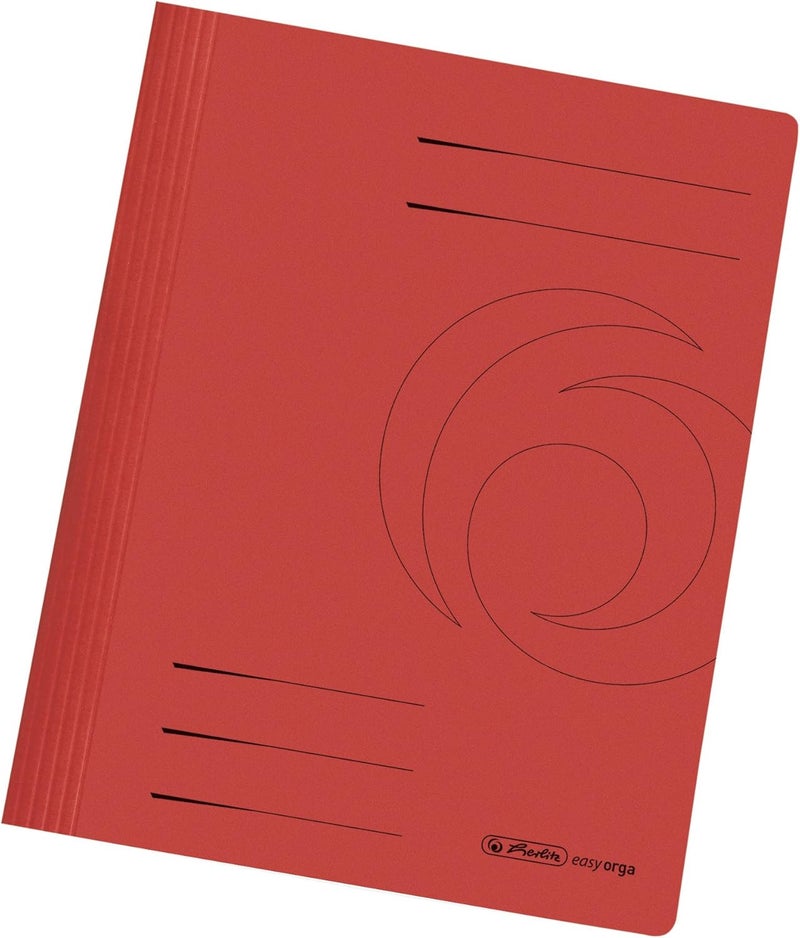 Herlitz A4 Manilla Folded Flat File - Red (Pack of 10) - Image 1
