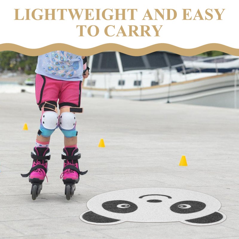 Beginner Roller Skating Training Mat Cartoon Panda Shaped Floor Mat Nonslip Snowboarding Ice Skating Practice Mat for Kids Beginners - Image 4