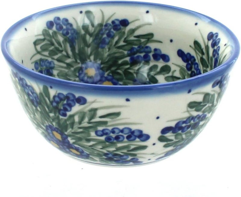 Blue Rose Polish Pottery Hyacinth Dessert Bowl
