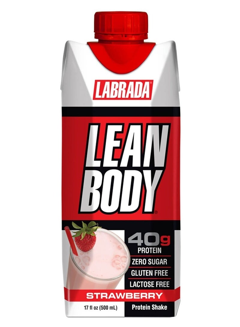 LABRADA Lean Body Strawberry Protein Shake 500 ML - Image 1