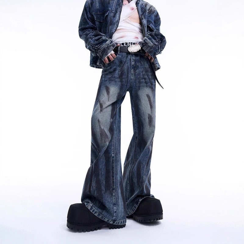 Unisex Classic Denim Jeans Loose Fit Daily Outdoor Wear - Image 3