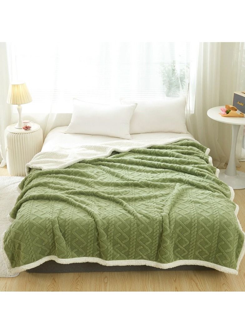 DubaiGallery Home Thick Bed Blanket Double Side Lamb Cashmere Fleece Plaid Blanket Winter Warm Throw Sofa Cover Newborn Wrap Kids Bedspread  - Image 4