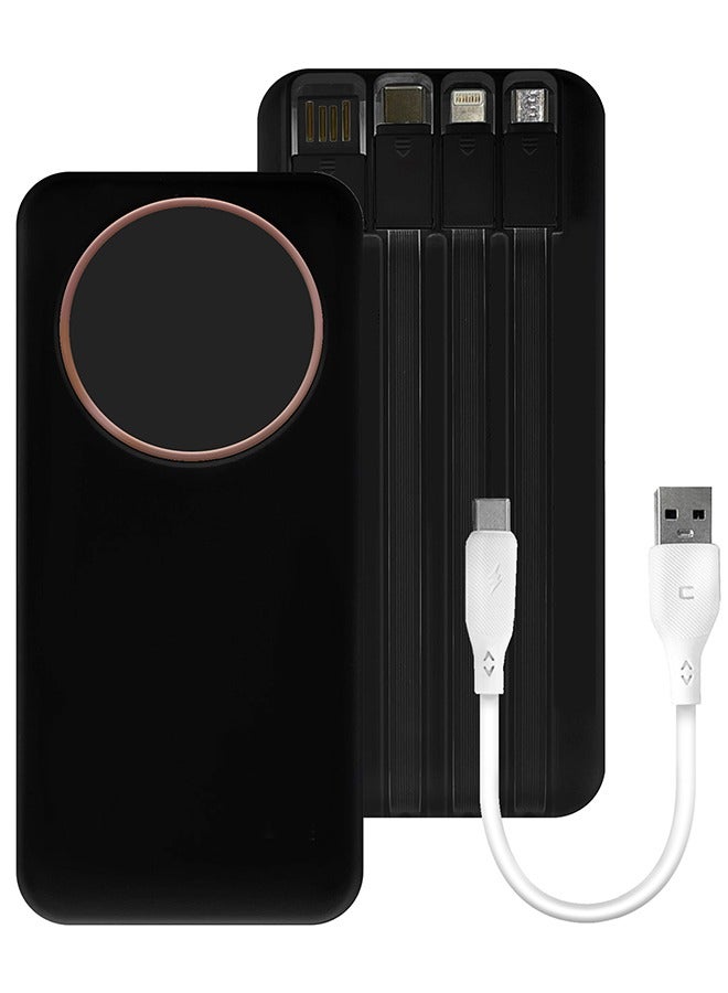 KALIO بنك الطاقة R52A 20000mAh - شحن فائق السرعة 66W مع دعم PD35W وأربعة كابلات مدمجة / أسود - Image 1