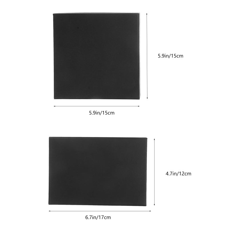 4Pcs Black Wrapping Boxes Set With Lids Rectangular And Square Paper Packaging For Gifts - Image 3