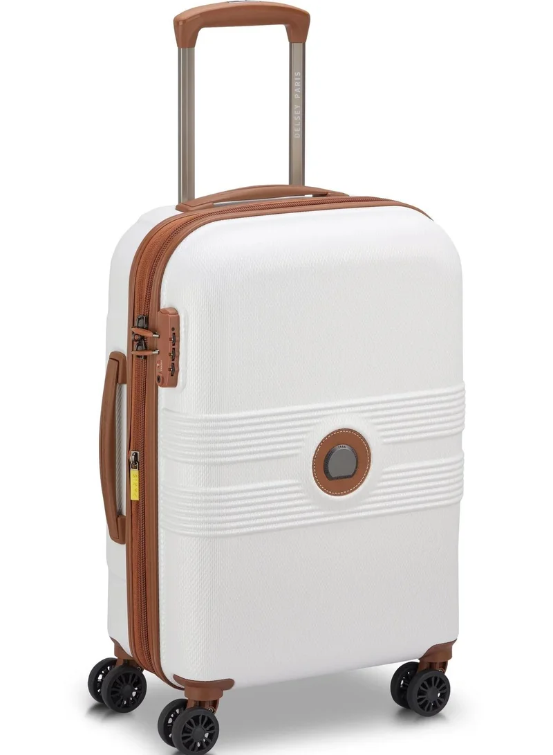 DELSEY Paris  Delsey Flanerie SE 55cm cabin trolley, Champagne, 4 spinner wheels, polycarbonate hard shell, expandable, TSA lock, dual handle, spacious interior, 5-year warranty  | Best Price UAE