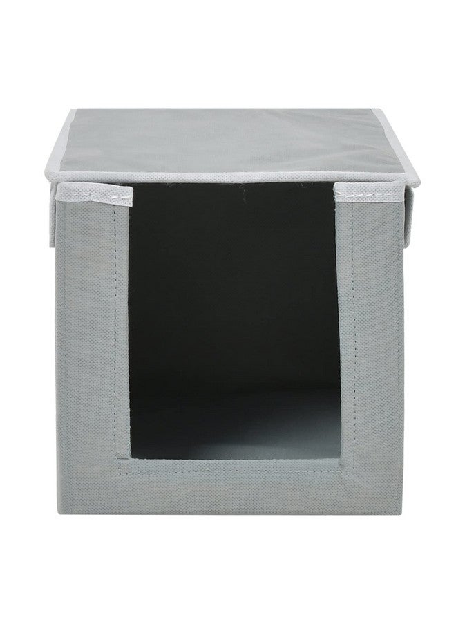 Kuber Industries Non-Woven Cloth Stacker Wardrobe Organizer/Bin With Carrying Handle & Lid- Pack of 3 (Grey)-HS43KUBMART26884 - Image 5