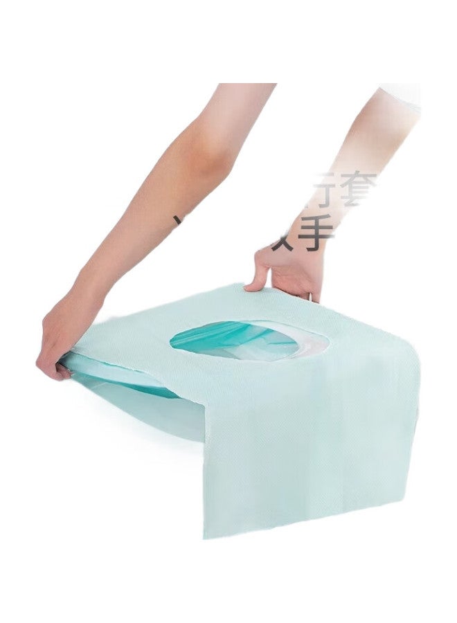 Sometimes Disposable Toilet Seat Covers, Full-Coverage, Slip-On, Paper Seat Covers, For Travel And Hotel Use, 10 Pieces - Image 1